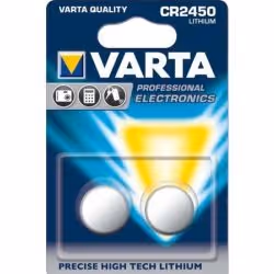 Varta CR2450, Batterie à usage unique, CR2450, Lithium, 2 pièce(s), 560 mAh, Argent