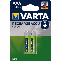 Varta 4008496808083, Batterie rechargeable, AAA, Hybrides nickel-métal (NiMH), 1,2 V, 2 pièce(s), 550 mAh