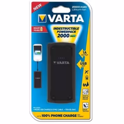 Varta Indestructible Powerpack 2000 Lithium-Ion (Li-Ion) 2000 mAh Noir