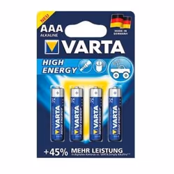 Varta AAA, Alkaline, 1.5 V, Batterie à usage unique, AAA, Alcaline, 1,5 V, 4 pièce(s), Cylindrique