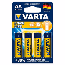 Varta 04106110414, Batterie à usage unique, AA, Alcaline, 4 pièce(s), Bleu, Jaune, Ampoule