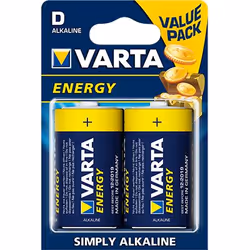 Varta 04120110412, Batterie à usage unique, D, Alcaline, 1,5 V, 2 pièce(s), Bleu, Jaune