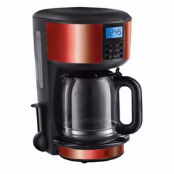 Russell Hobbs Legacy, Machine à café filtre, 1,25 L, Café moulu, 1000 W, Noir, Rouge