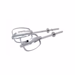 Lot de 2 fouets en métal pour Robot. Référence de la pièce : 24077013014, Marque : RUSSELL HOBBS. Couleur de la pièce : Gris.