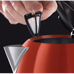 Russell Hobbs 20412-70 bouilloire Noir, Rouge, Acier inoxydable