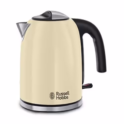 Russell Hobbs 20415-70, 1,7 L, 2400 W, Crème, Acier inoxydable, Indicateur de niveau d'eau, Arrêt de sécurité en cas de surch ...