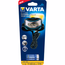 Varta 16630 101 421, Lampe frontale, Noir, Bleu, LED, 4, 50, 20 m, AAA