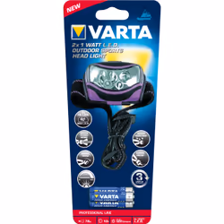 Varta 18630 101 421, Lampe frontale, Noir, Violet, IPX4, LED, 2, 120, 1 W