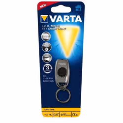 Varta L.E.D. METAL KEY CHAIN LIGHT, Lampe porte-clés, Chrome, LED, 15 lm, 11 m, CR2016