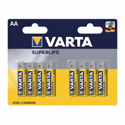 Varta SUPERLIFE AA, Batterie à usage unique, AA, Zinc-Carbone, 1,5 V, 8 pièce(s), 50,5 mm