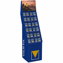 Presentoir Carton Piles Varta ""ENERGY"" 52 Blisters De 6xaaa Lr03 + 100 Blisters De 6xaa Lr06 Taille 40x40x148cm (largeur/pr ...
