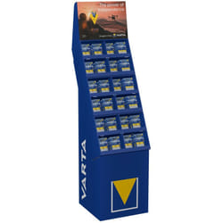 Carton présentoir batteries Varta energy' 52 blisters 6xaaa lr03 + 100 blisters 6xaaa lr06 Varta 40x40x148cm.