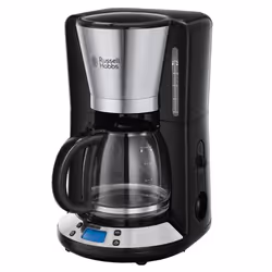 Russell Hobbs Victory, Machine à café filtre, 1,25 L, Café moulu, 1100 W, Noir, Acier inoxydable