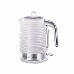 Russell Hobbs Inspire, 1,7 L, 2400 W, Blanc, Plastique, Indicateur de niveau d'eau, Arrêt de sécurité en cas de surchauffe