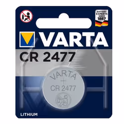 Varta CR 2477, Batterie à usage unique, Lithium, 3 V, 1 pièce(s), Argent, 13 g