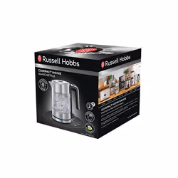 Russell Hobbs 24191-70 bouilloire 0,8 L 2200 W Noir, Acier inoxydable, Transparent