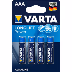 Varta Longlife Power AAA, Batterie à usage unique, AAA, Alcaline, 1,5 V, 4 pièce(s), Bleu, Multicolore