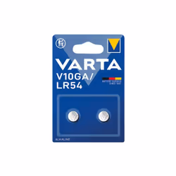 Varta V10GA, Batterie à usage unique, LR54, Alcaline, 1,5 V, 2 pièce(s), Bleu, Acier