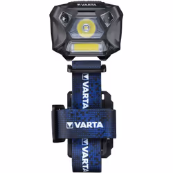 Varta WORK FLEX MOTION SENSOR H20, Lampe frontale, Noir, Bleu, 2 m, IP54, LED, 3 W