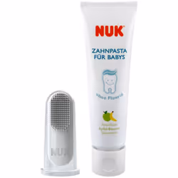 Ne laissez pas les poussées dentaires compliquer la vie de vos petits. Le kit comprenant un dentifrice et un doigt en silicon ...