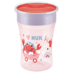 NUK Magic Cup 230 ml 8 Mois et + - Couleur : Gris/ Rose
