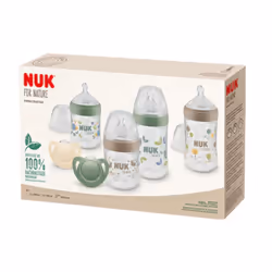 NUK Nature Perfect biberon 150 ml Beige, Marron, Vert, Transparent 260 ml Polypropylène (PP)