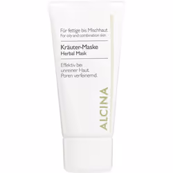 ALCINA Herbal Mask, Masque de nettoyage, Femmes, Peau mixte, Peau grasse, Anti-rougeurs, Tube, Aqua, Kaolin, Magnesium Alumin ...