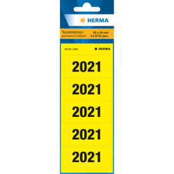 HERMA 1681 étiquette auto-collante Rectangle Permanent Jaune 100 pièce(s)