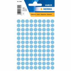 HERMA Étiquettes universelles Ø 8 mm rondes, bleues, papier mat, 540 pcs, Bleu, Cercle, Universel, Cellulose, Mat, Allemagne