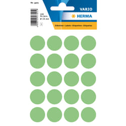 HERMA Étiquettes universelles Ø 19 mm rondes, vertes, papier mat, 100 pcs