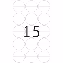 HERMA Étiquettes fermoirs perforées Ø 32 mm, transparentes, extrêmement adhésives, film mat, 240 pcs