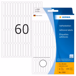 HERMA Étiquettes universelles 8x12 mm, blanches, papier mat, inscription à main, 3840 pcs, Blanc, Rectangle aux angles arrond ...