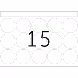 HERMA Étiquettes d'imprimerie DP1 Ø 32 mm rondes, blanches, papier mat, 5000 pcs