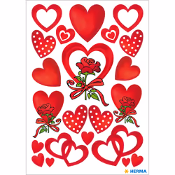 HERMA 3619 autocollant décoratif Papier Rouge Permanent 66 pièce(s)