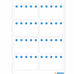 HERMA 4008705037709 étiquette non-adhésive 56 pièce(s) Bleu, Blanc Rectangle
