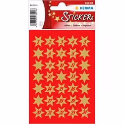 HERMA 3924, Papier, Or, Motif étoilé, Permanent, Noël, Garçon/Fille