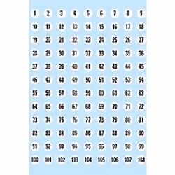 HERMA Numbers 8mm 1-540 paper white black 5 sh., Blanc, 8 mm, 5 feuilles