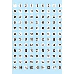 HERMA Numbers 8mm 1-540 paper white black 5 sh. étiquette auto-collante Blanc