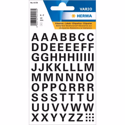 HERMA Letters 10mm A-Z weatherproof film black 1 sheet