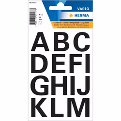 HERMA Letters 25mm A-Z weatherproof film black 2 sheets