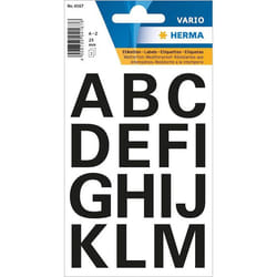 HERMA Letters 25mm A-Z weatherproof film black 2 sheets lettre et chiffre autocollants