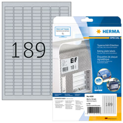 HERMA 4220 étiquette auto-collante Rectangle aux angles arrondis Permanent Argent 4725 pièce(s)