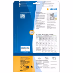 HERMA 4221 étiquette auto-collante Rectangle aux angles arrondis Permanent Argent 1200 pièce(s)