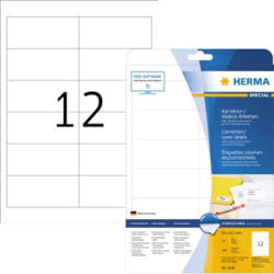 HERMA Étiquettes couvrantes/correctrices A4 97x42.3 mm, blanches, papier mat, opaques, 300 pcs