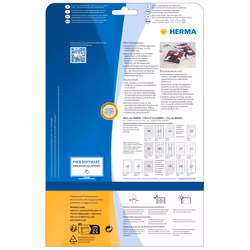 HERMA Étiquettes de sécurité A4 Ø 40 mm rondes, blanches, extrêmement adhésives, film mat, 600 pcs