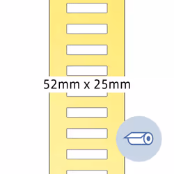 HERMA 4247, Blanc, Rectangle, Papier, Allemagne, 52 mm, 25 mm