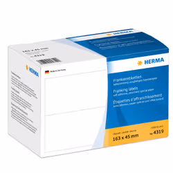 HERMA 4319, Blanc, Rectangle, Papier, Allemagne, 163 mm, 45 mm