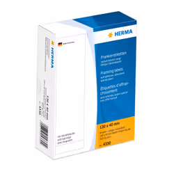 HERMA 4330, Blanc, Rectangle, Papier, Allemagne, 130 mm, 40 mm