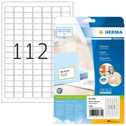 HERMA Étiquettes Premium A4 25.4x16.9 mm, blanches, papier mat, 2800 pcs