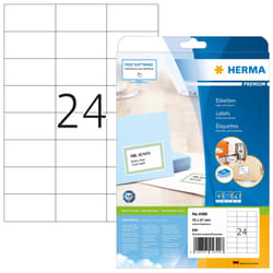 HERMA Étiquettes Premium A4 70x37 mm, blanches, papier mat, 600 pcs